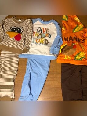 Toddler boy 3T Thanksgiving bundle set